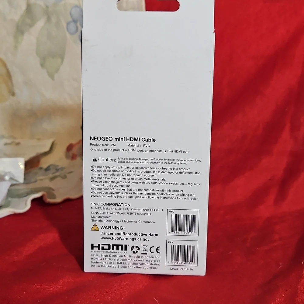 Official SNK NeoGeo Mini HDMI Cable - NEW